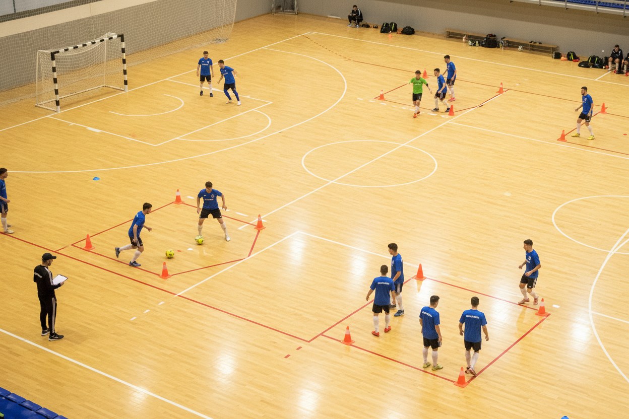 Futsal antrenman programı sahada